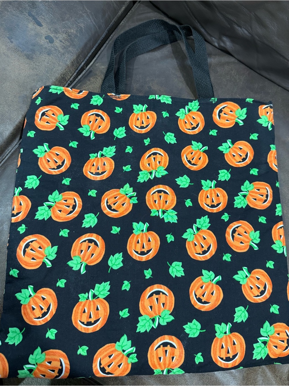 Handmade vintage halloween print tote